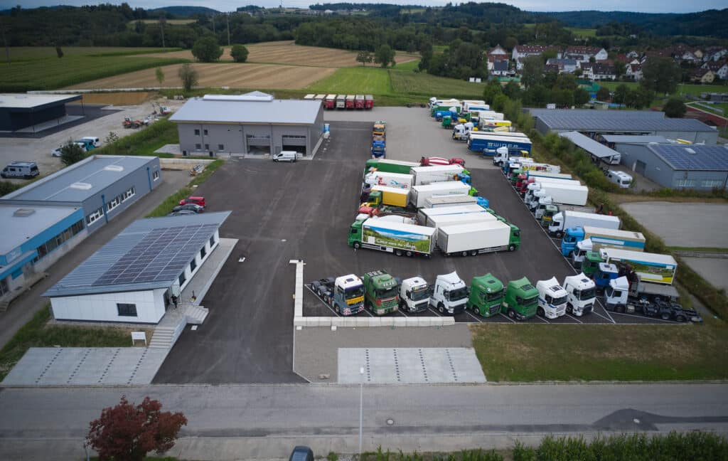 Luftaufnahme Trucktrade Germany GmbH Platz Jestetten gebrauchte Nutzfahrzeuge