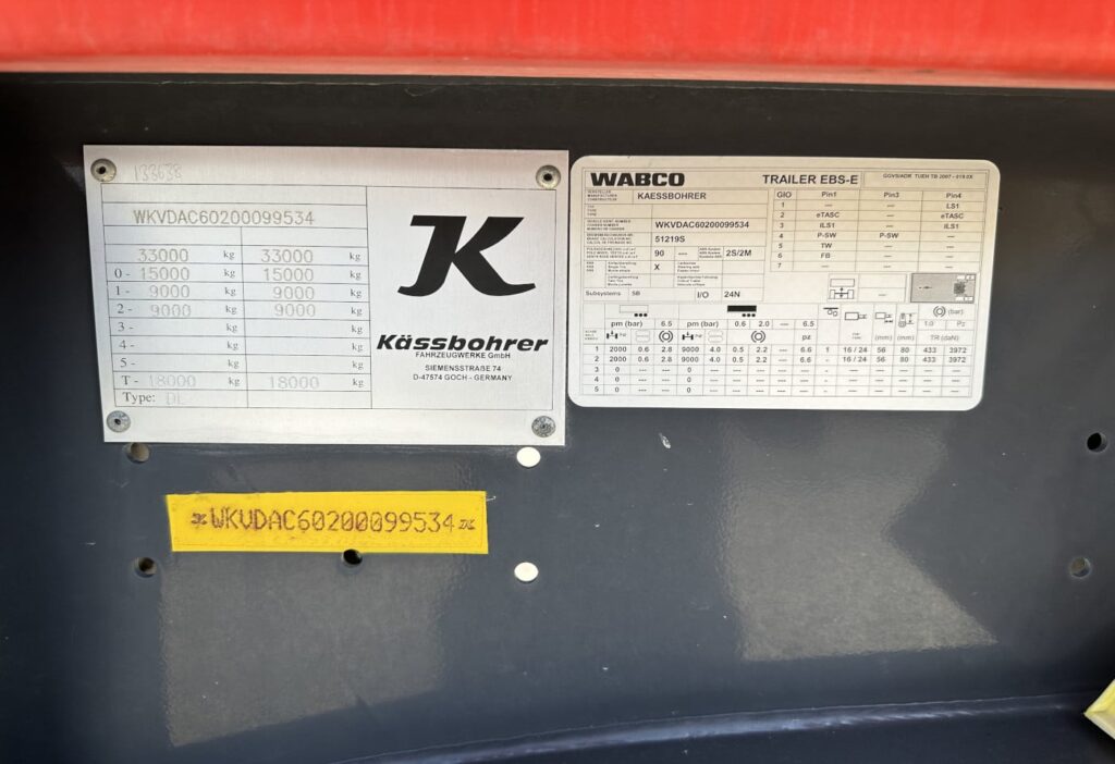 2021 Kaessbohrer Tipper XJ2 Top Zustand