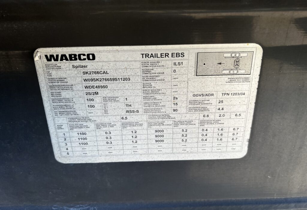2005 Spitzer Silo Kipper SK2766CAL