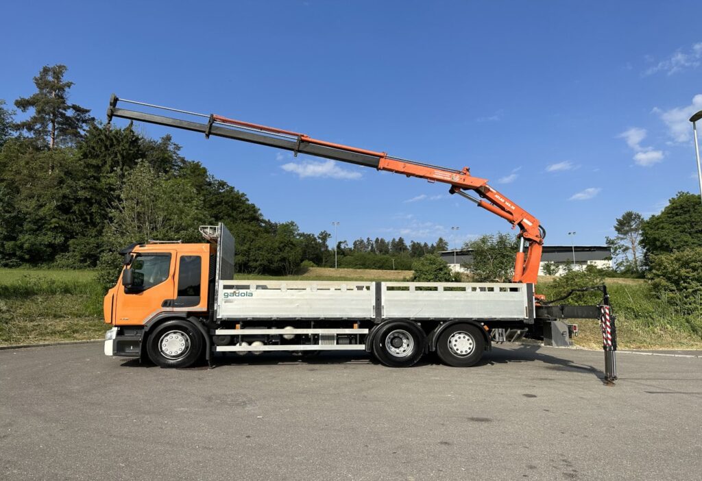 (D) 2012 Renault Premium 430 6x2 Brücke mit Ladekran