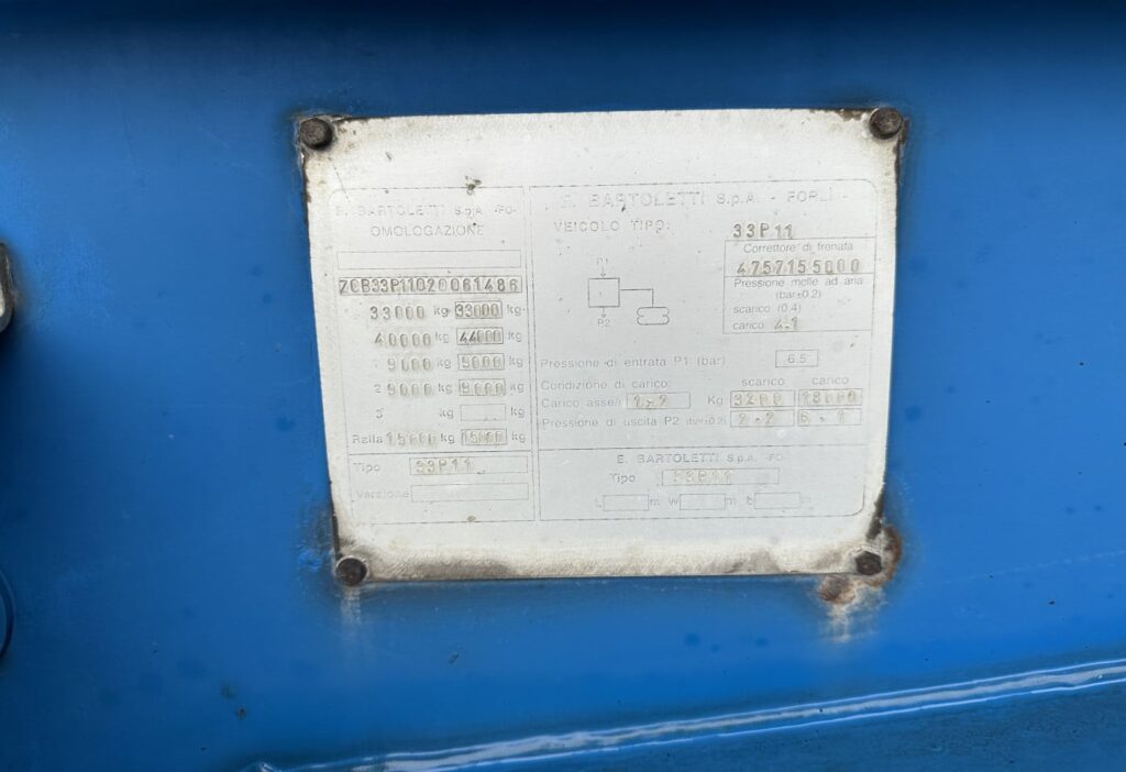2002 Bartoletti 33P11 Kippauflieger