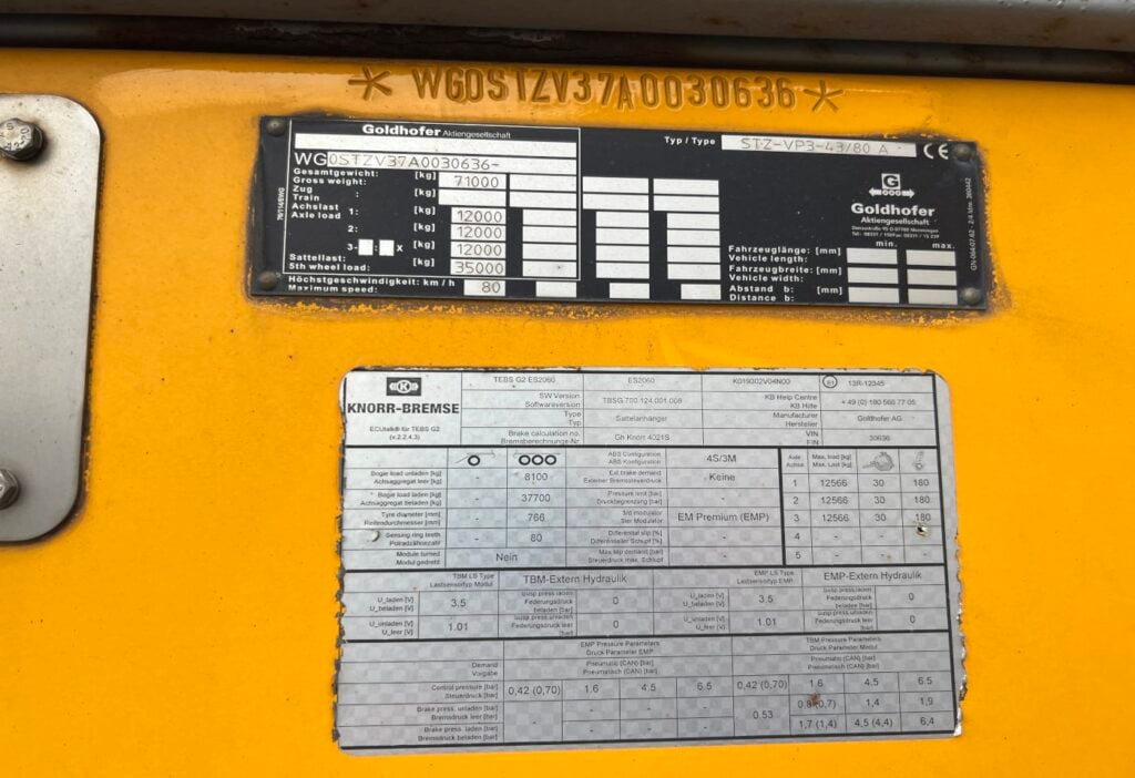 (D) 2010 Goldhofer STZ-VP 3-43/80A Tieflader