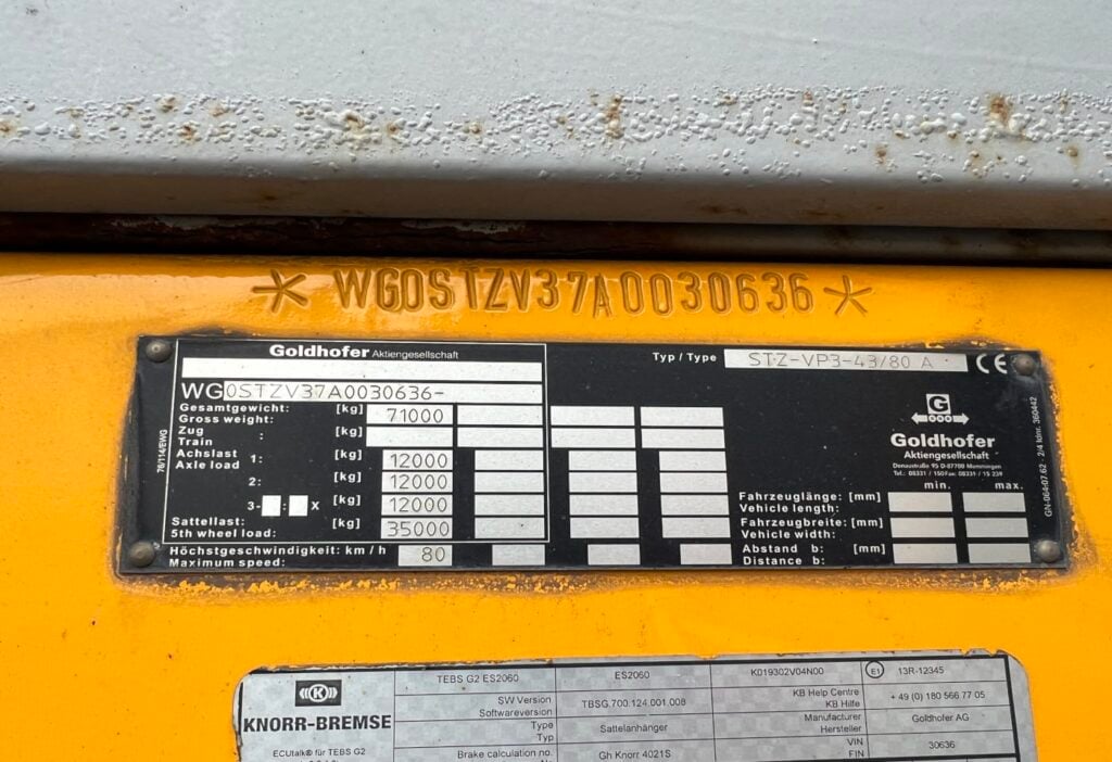 (D) 2010 Goldhofer STZ-VP 3-43/80A Tieflader