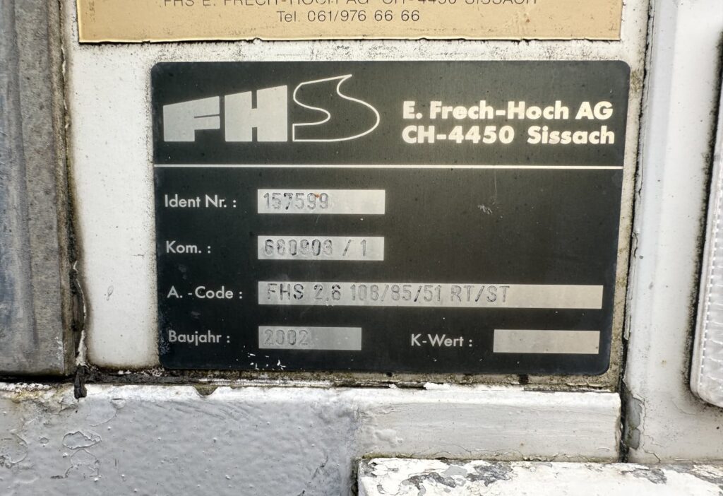 2002 Frech-Hoch FHS22T Kasten