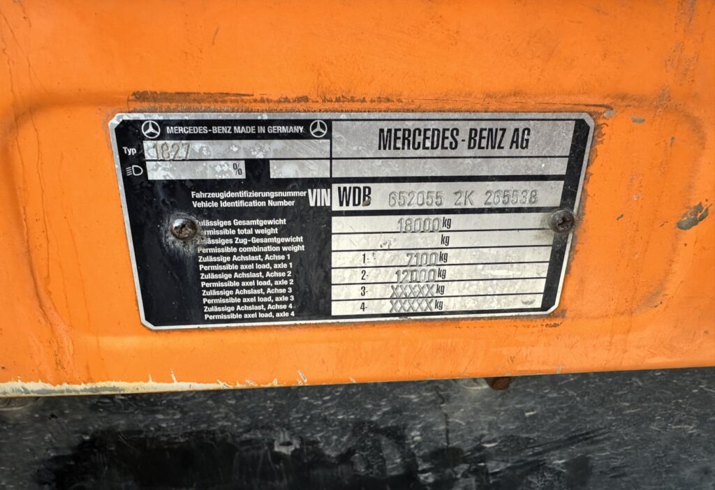 1998 MB-1827 4x2 Kehrmaschine