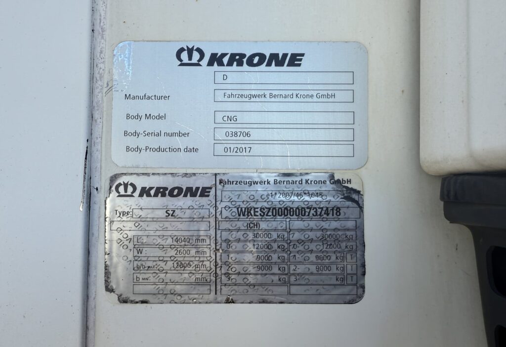 2017 Krone SZ Carrier 1950