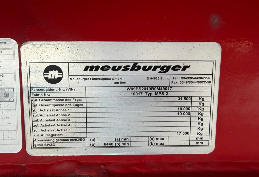 2011 Meusburger MPS-2 Kipper