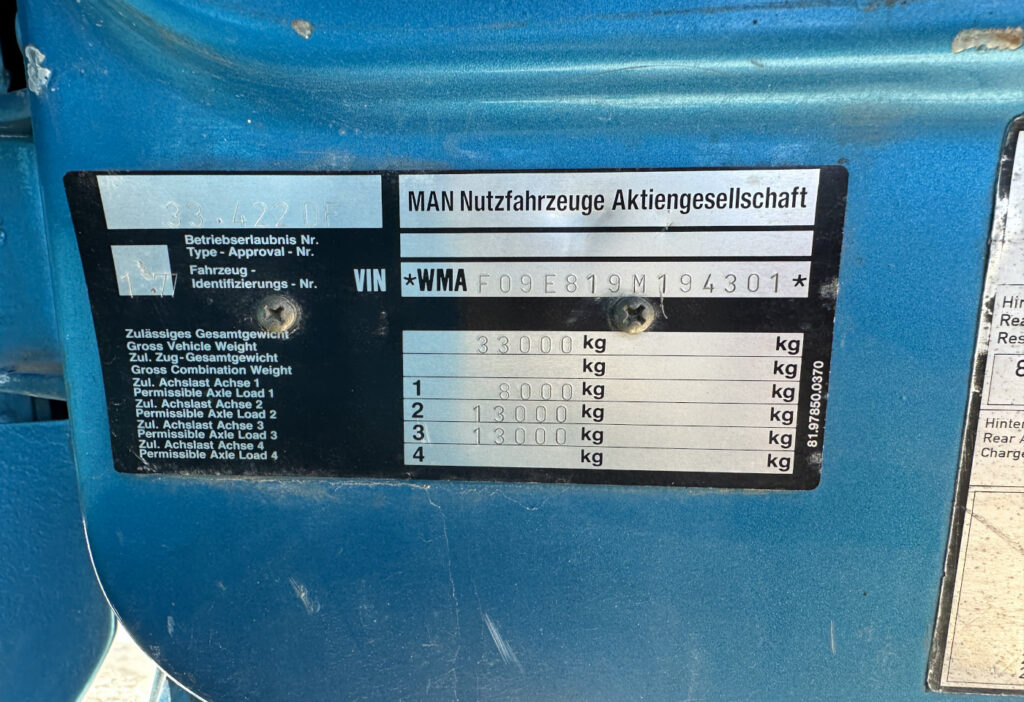 1995 MAN 33.422 6x4 DF PK 35000 D4HS