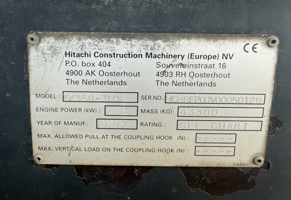 2007 Hitachi ZX350-3LCK UHD