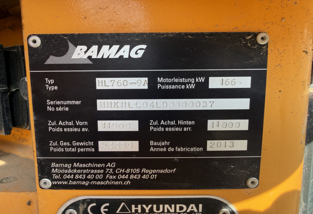 2013 Hyundai HL 760-9A Radlader