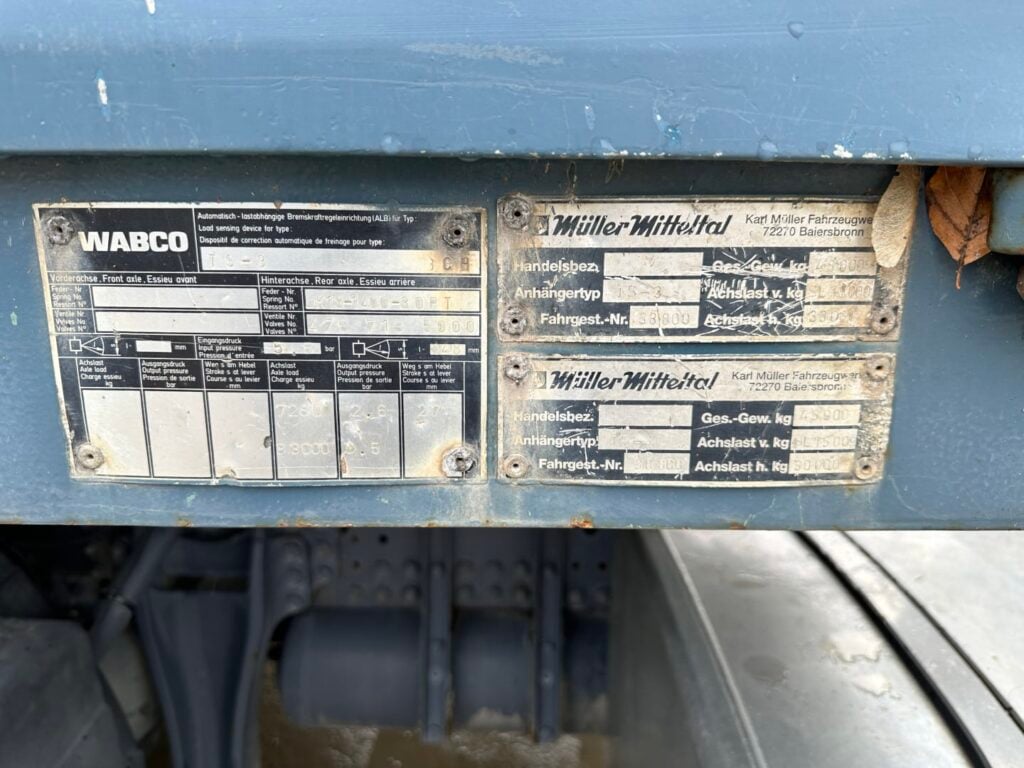1994 Mueller Mitteltal TS-3 15+30 Tieflader