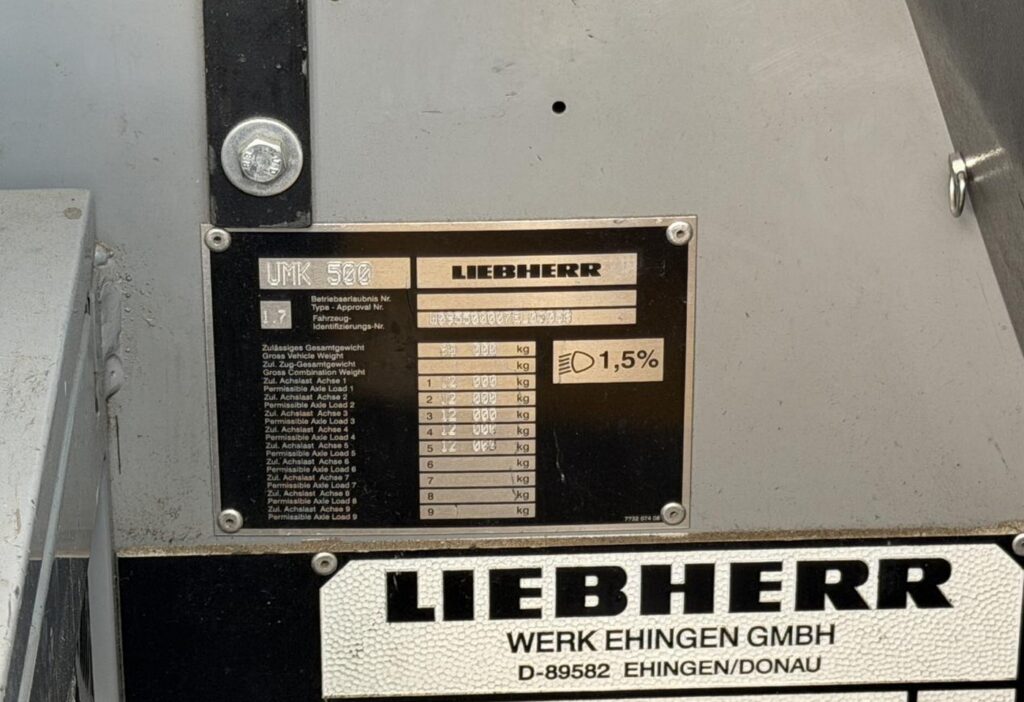 2007 Liebherr MK100-UMK500 Mobilbaukran