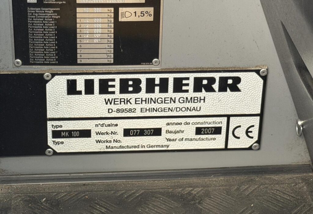 2007 Liebherr MK100-UMK500 Mobilbaukran