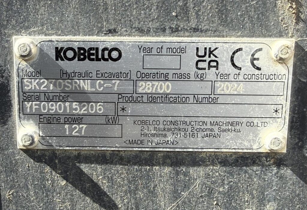 2025 Kobelco SK270SRNLC-7