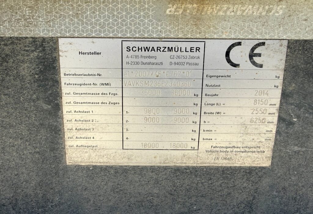 2014 Schwarzmueller HKS2/E Kipper