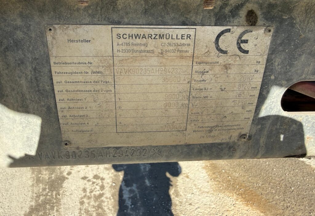 2010 Schwarzmueller HKS2/E Kipper