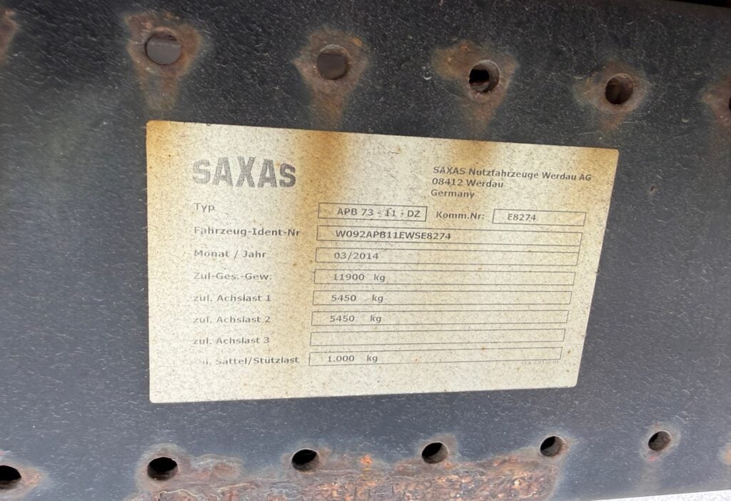 2014 Saxas APB Tandemanhänger