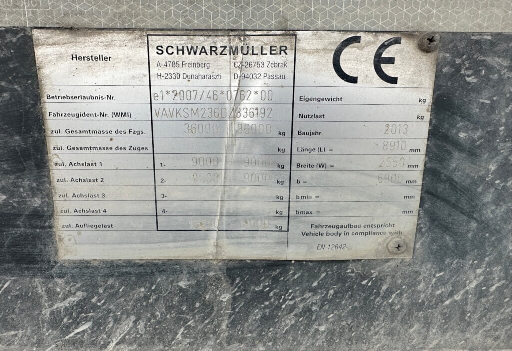 2013 Schwarzmueller HKS2/E Kipper