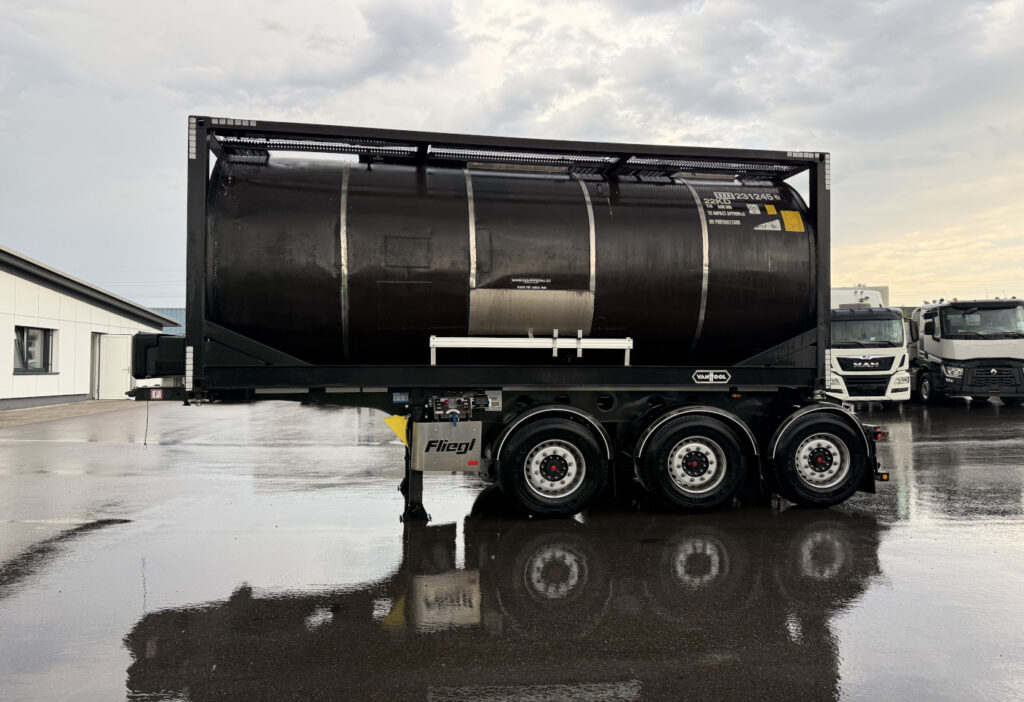 2019 Fliegl SDS 380 + Tankcontainer 20ft, 23.000L, Edelstahl