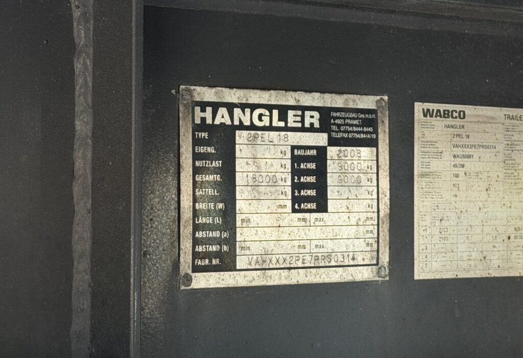 2008 Hangler 2 PEL 18 Kühlkoffer / HB