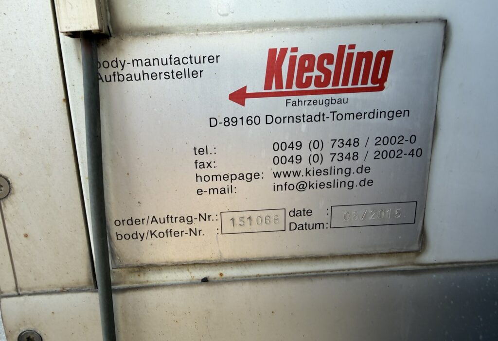 2015 Mercedes-Benz Atego 1527 4x2 Kühlkoffer/HB